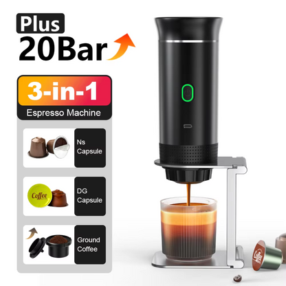 3 in 1 Wireless Electric Portable Espresso Coffee Maker