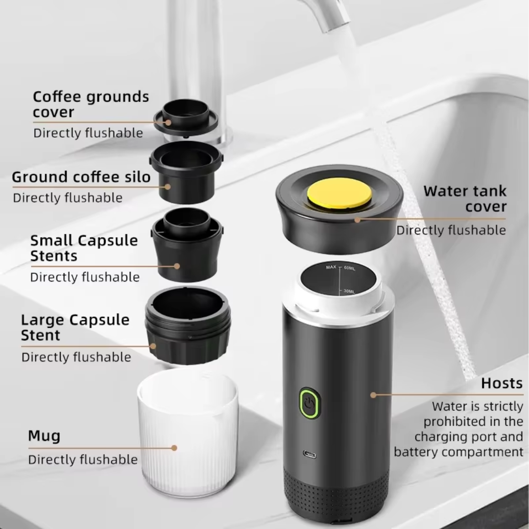 3 in 1 Wireless Electric Portable Espresso Coffee Maker