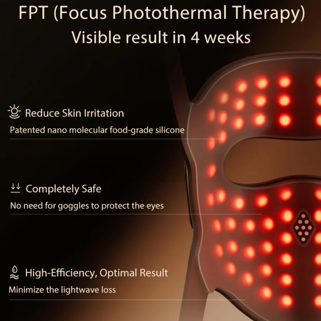 4D Silicone Red Light Light Therapy Mask