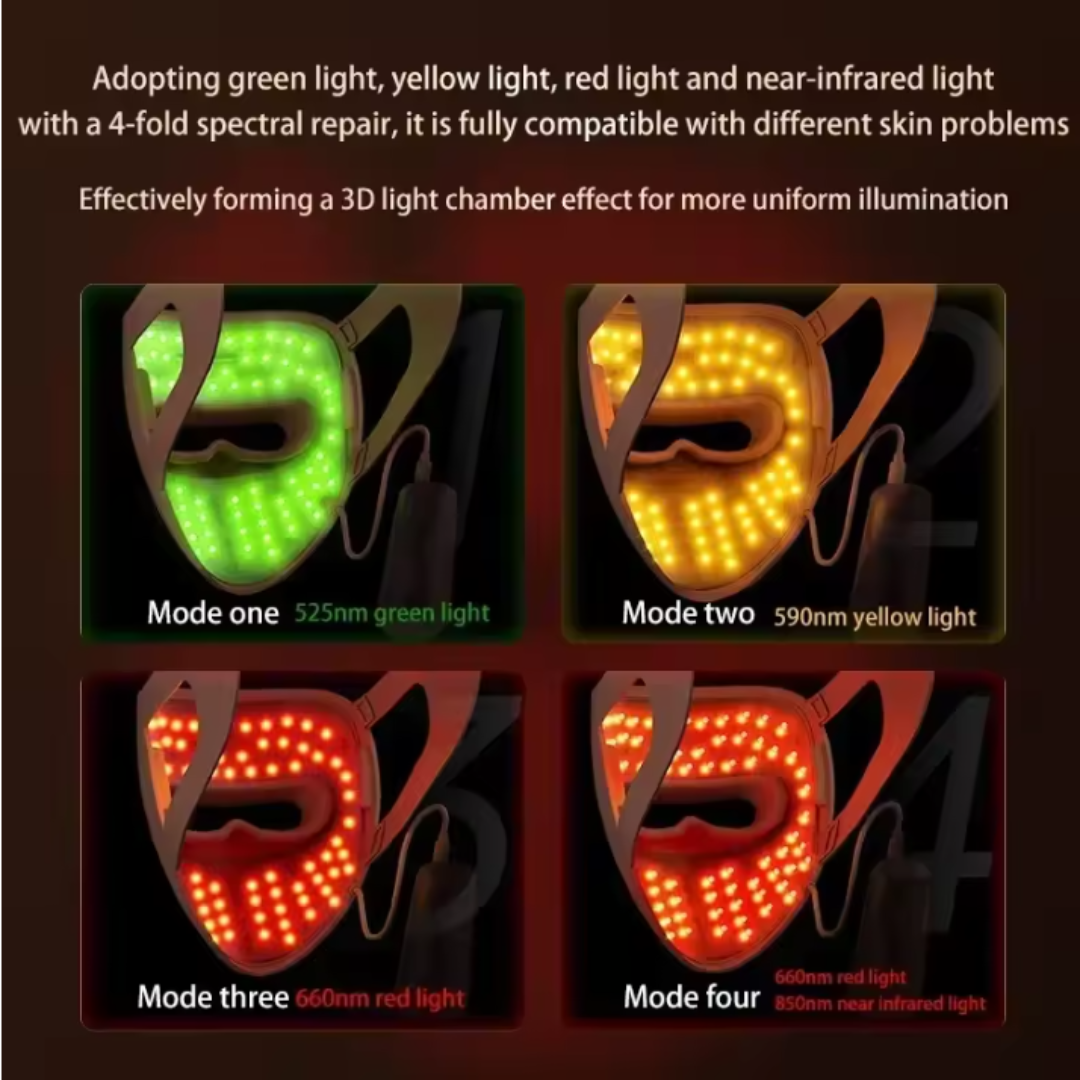 4D Silicone Red Light Light Therapy Mask