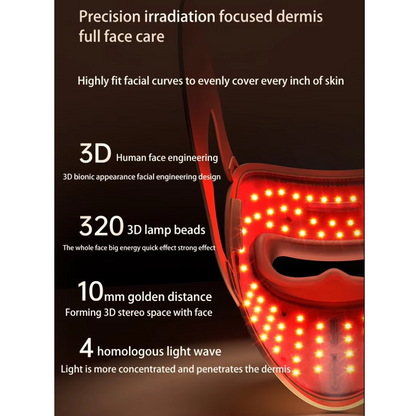 4D Silicone Red Light Light Therapy Mask