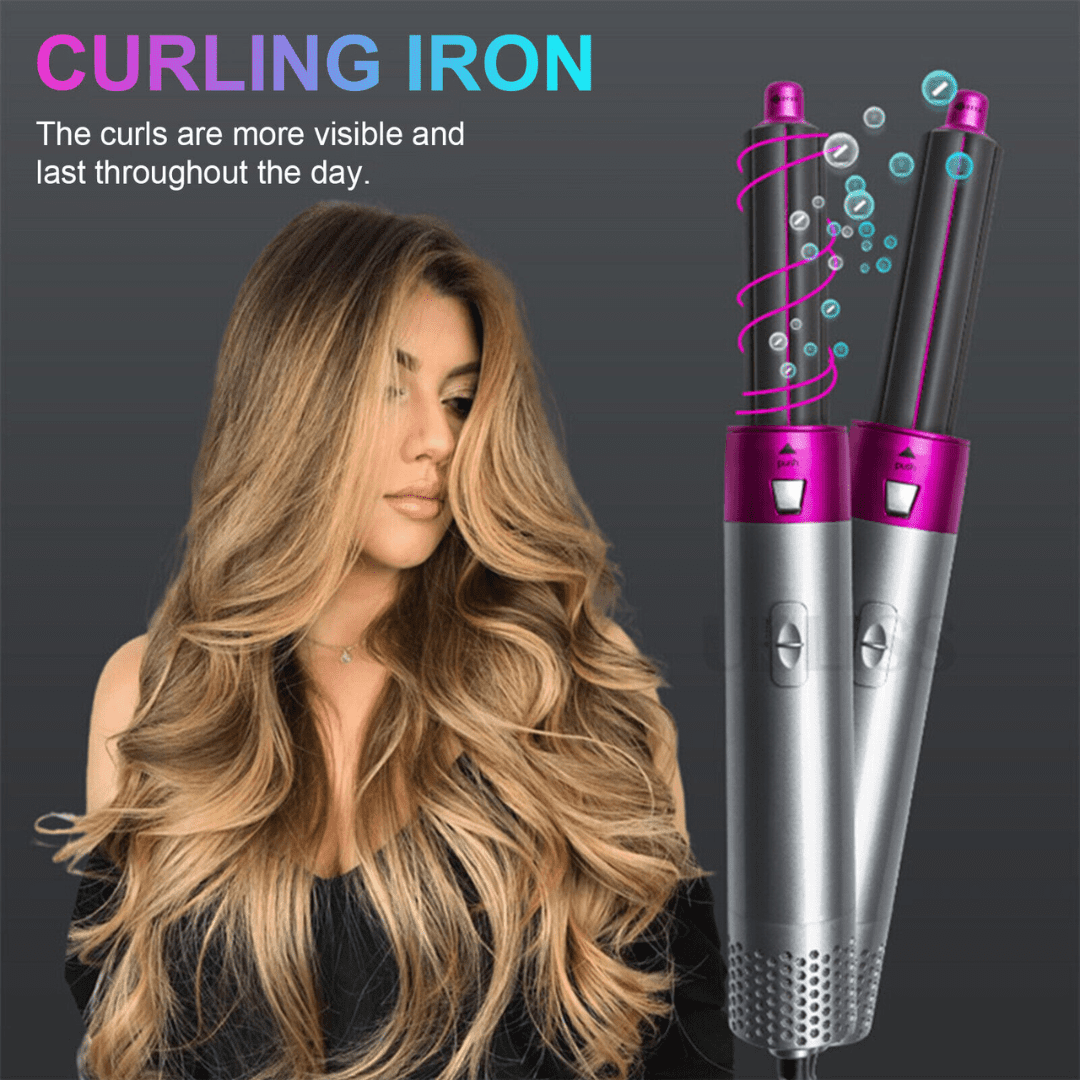 5 In 1 Hair Straightener Curler Dryer