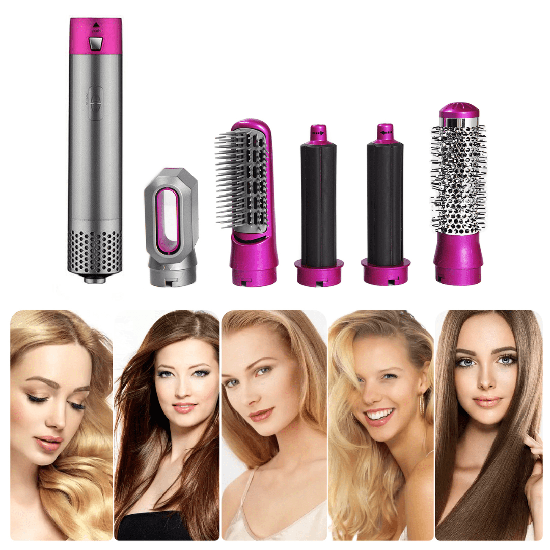 5 In 1 Hair Straightener Curler Dryer