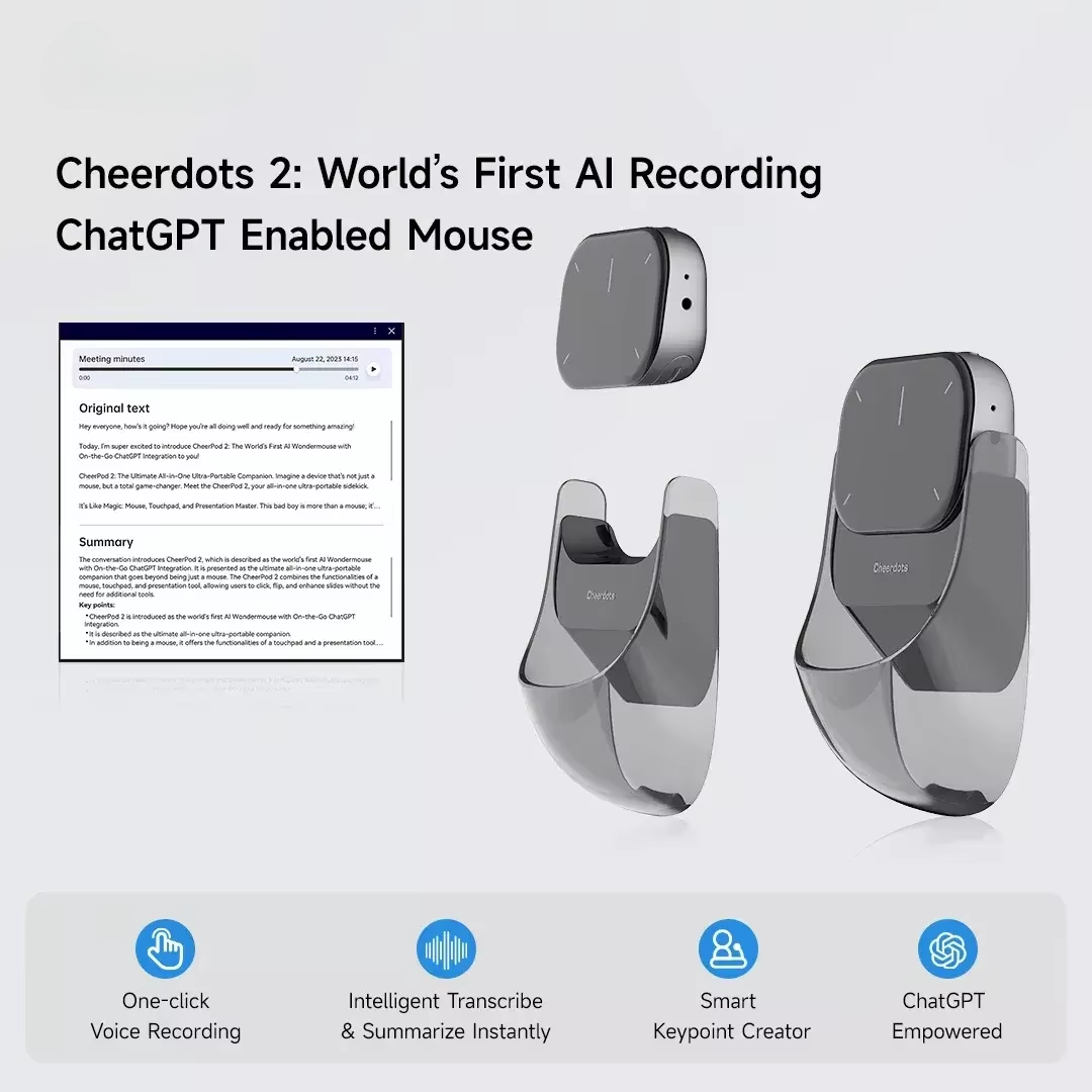 3 in 1 AI Smart Air Mouse, Laser Pointer, & AI Translator