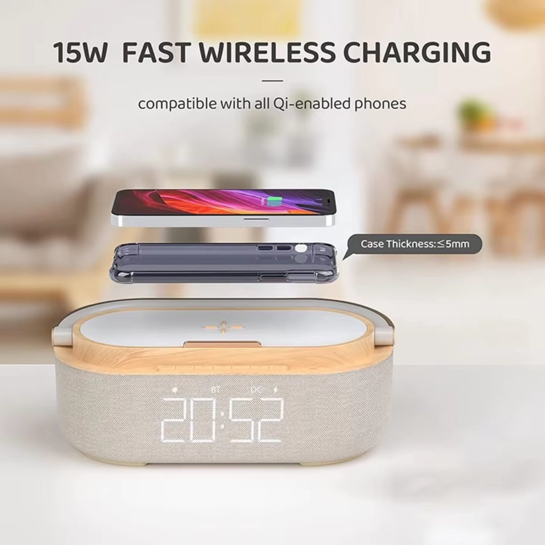 Multifunctional Wireless Charger Display Clock Lamp Light