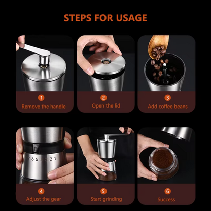 Premium Adjustable Portable Manual Coffee Grinder Hand